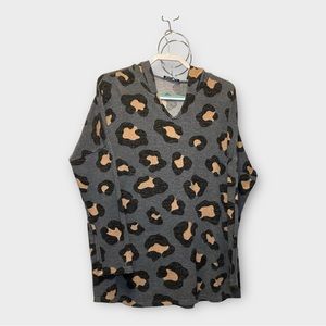XL animal print pullover hoodie Bombom